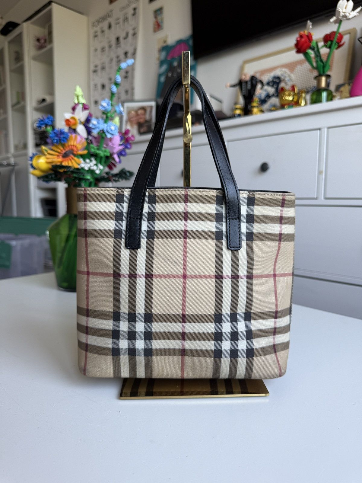 Burberry × Vintage Vintage y2k Burberry bucket handbag nova check avantgarde 90s Size ONE SIZE - 2 Thumbnail