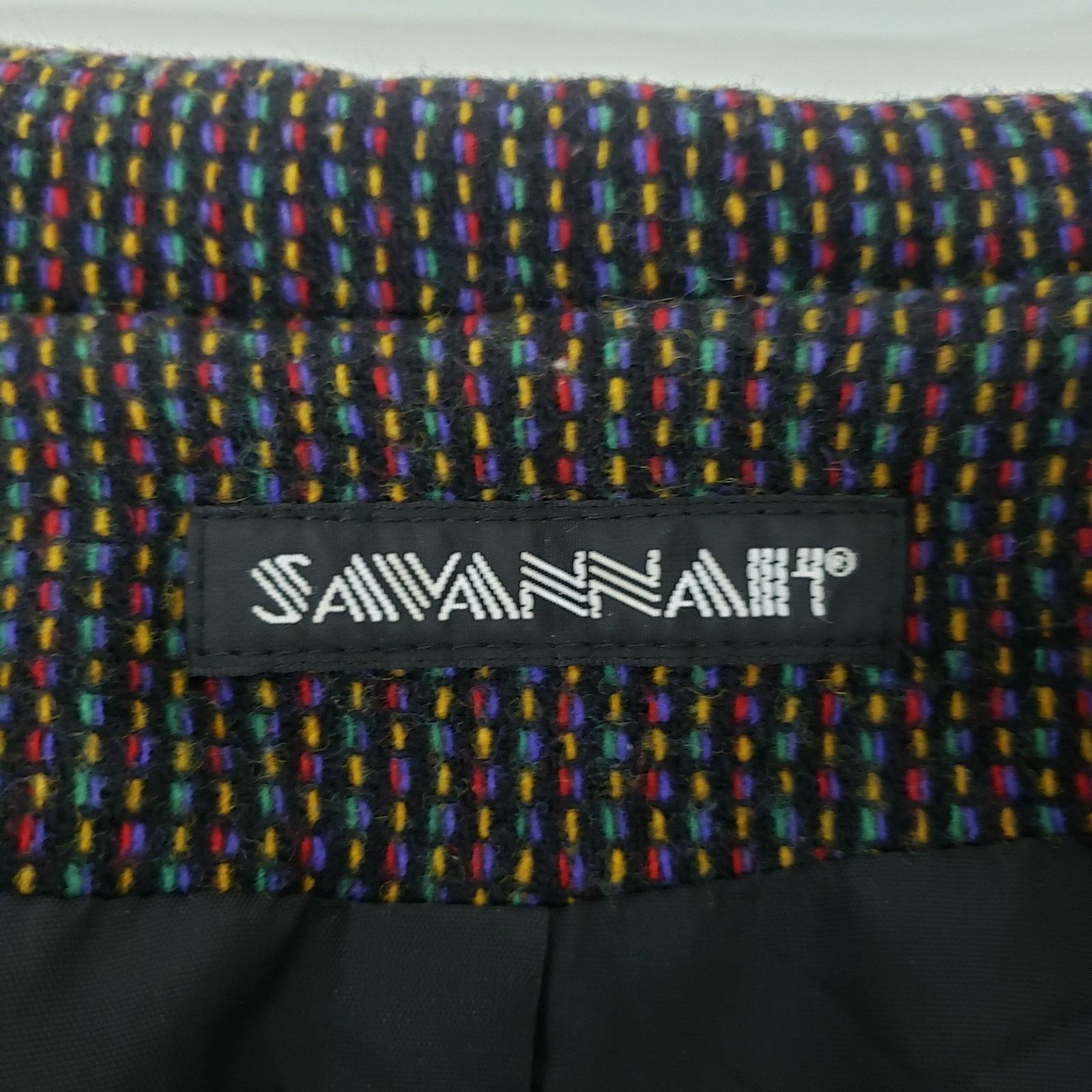 Vintage Vintage Savannah Made in USA Tweed Blazer Jacket Wool 14 Size M / US 6-8 / IT 42-44 - 7 Thumbnail