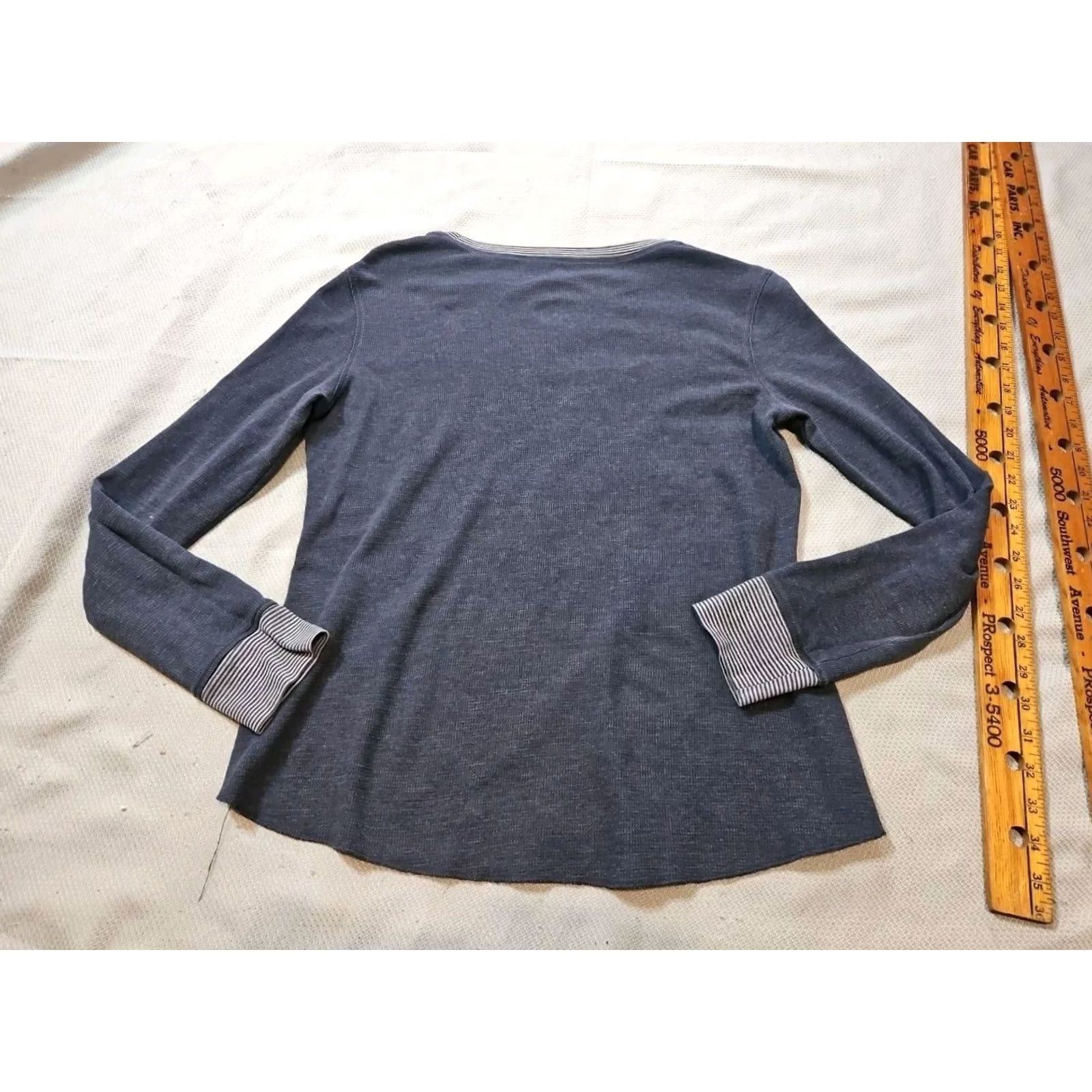 Layer 8 Crane Shirt Mens XL Blue Thermal Base Layer Waffle Knit Casual Tee Top Size US XL / EU 56 / 4 - 7 Thumbnail