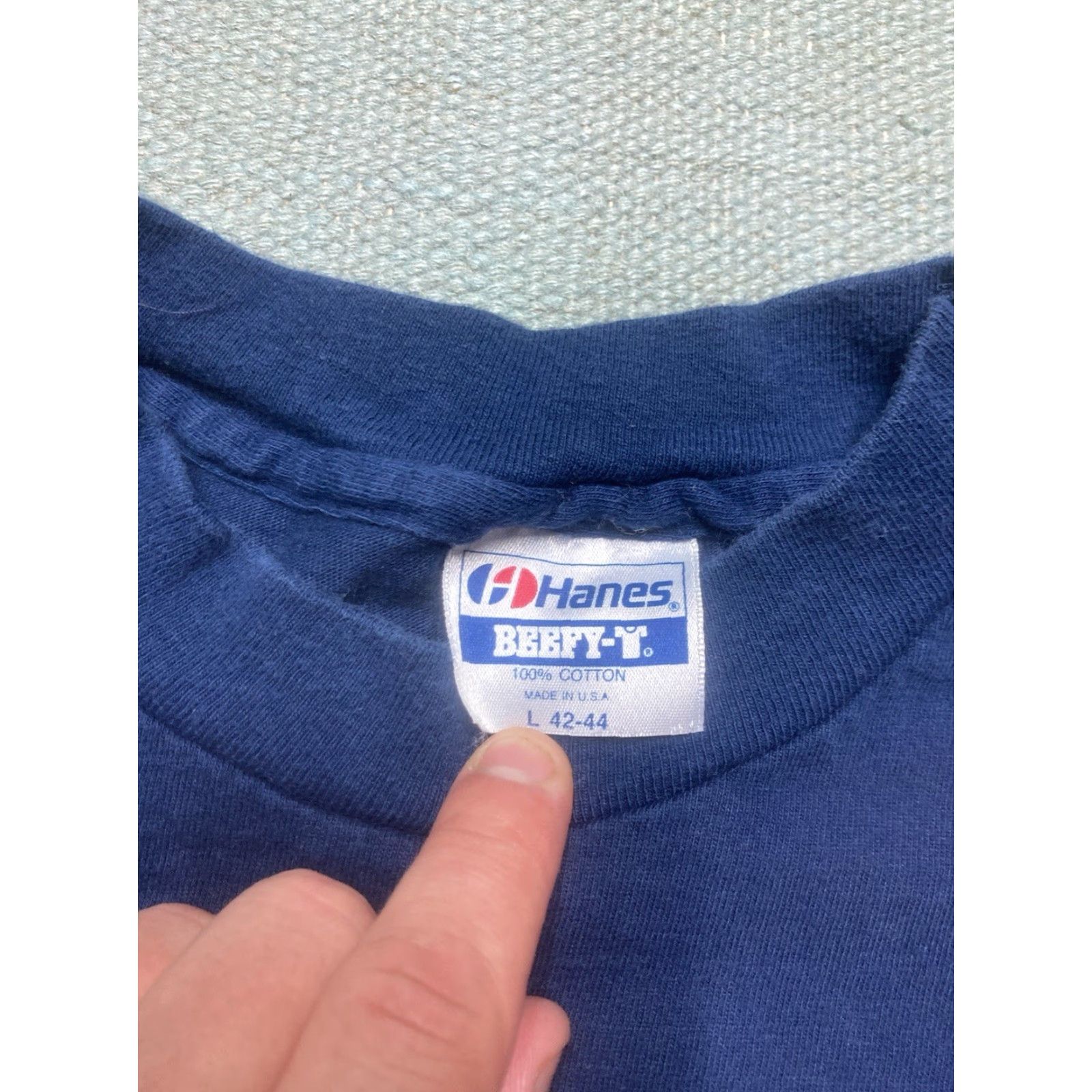 Folk VINTAGE Michigan T-Shirt Long Sleeve Bluesgrass Blissfest 1991 Blue Large Mens Size US L / EU 52-54 / 3 - 6 Thumbnail