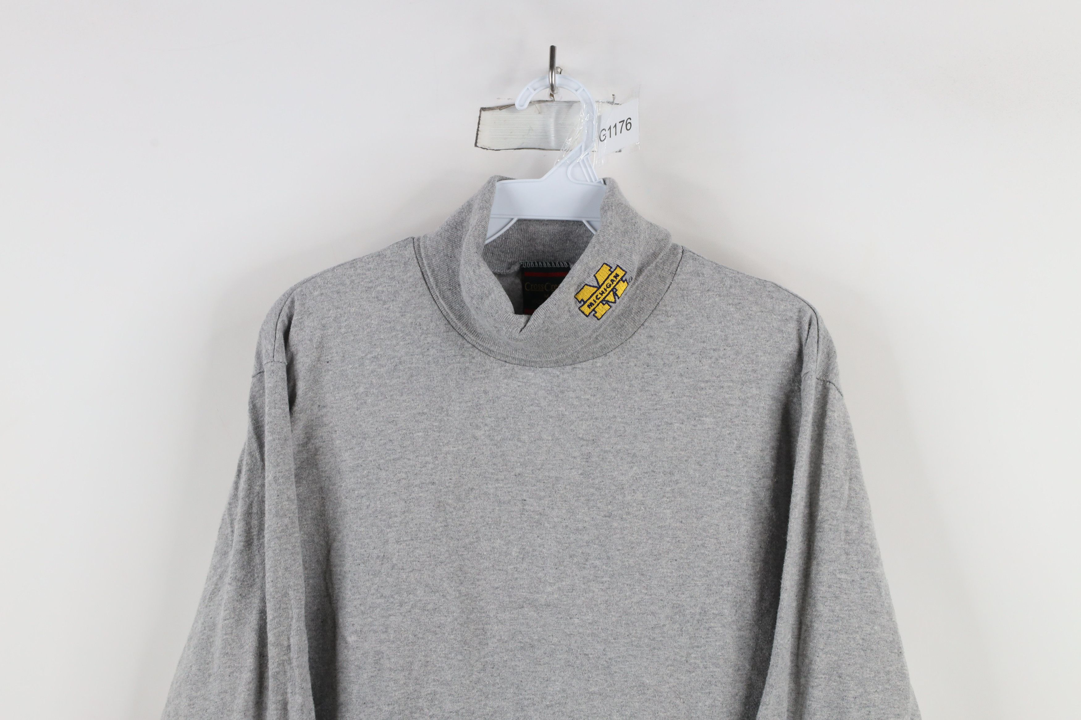 Vintage Vintage 90s University of Michigan Turtleneck T-Shirt USA Size M / US 6-8 / IT 42-44 - 2 Thumbnail