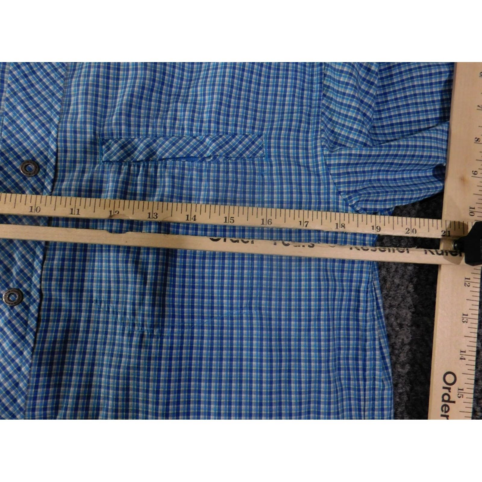 ExOfficio ExOfficio Shirt Mens Small Blue Plaid Lightweight Travel Outdoor Button-Up Long Sleeve Casual Size US S / EU 44-46 / 1 - 6 Thumbnail