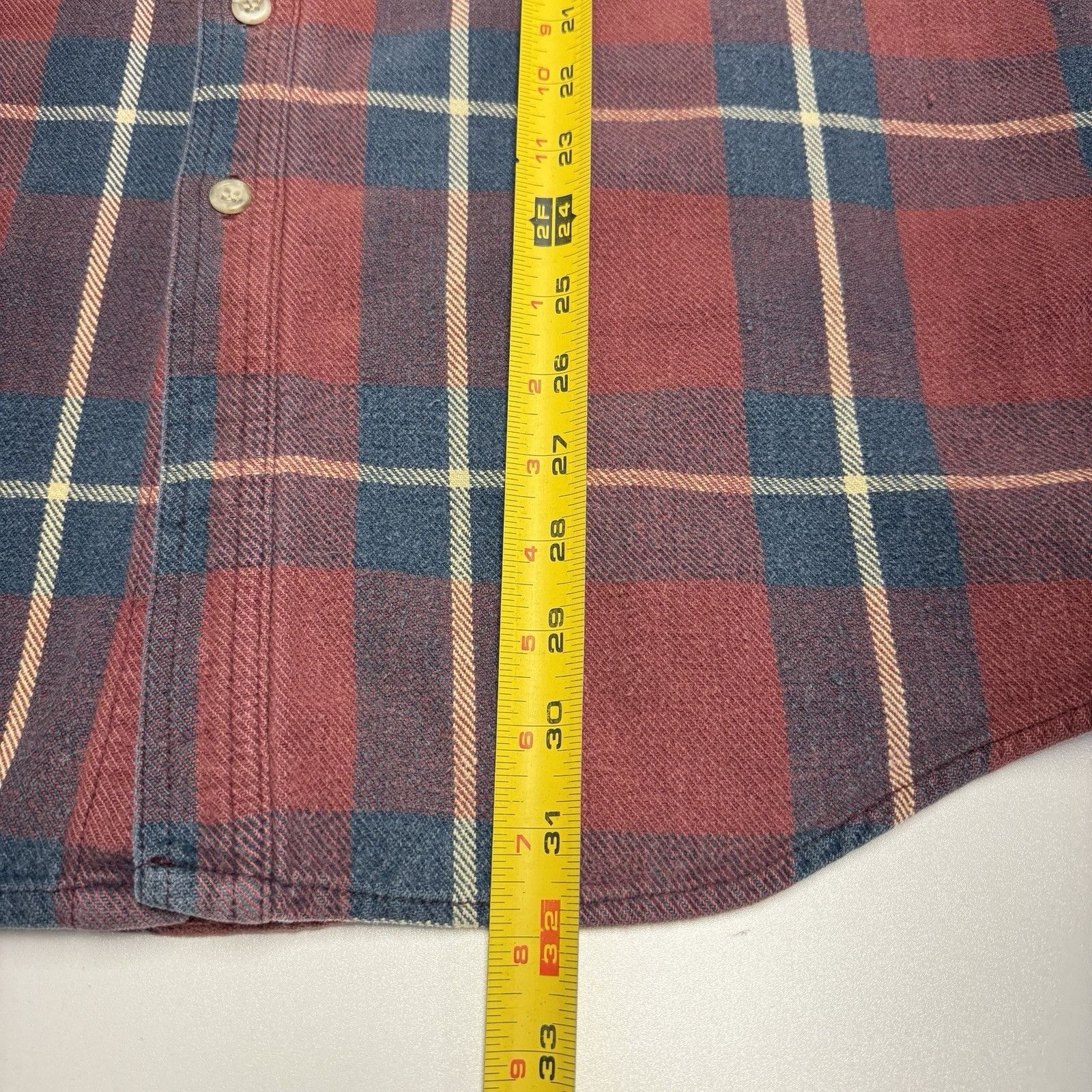Vintage Vintage 90s Cotton Plaid Flannel Shirt Mens Large Tall Red L Size US L / EU 52-54 / 3 - 10 Thumbnail