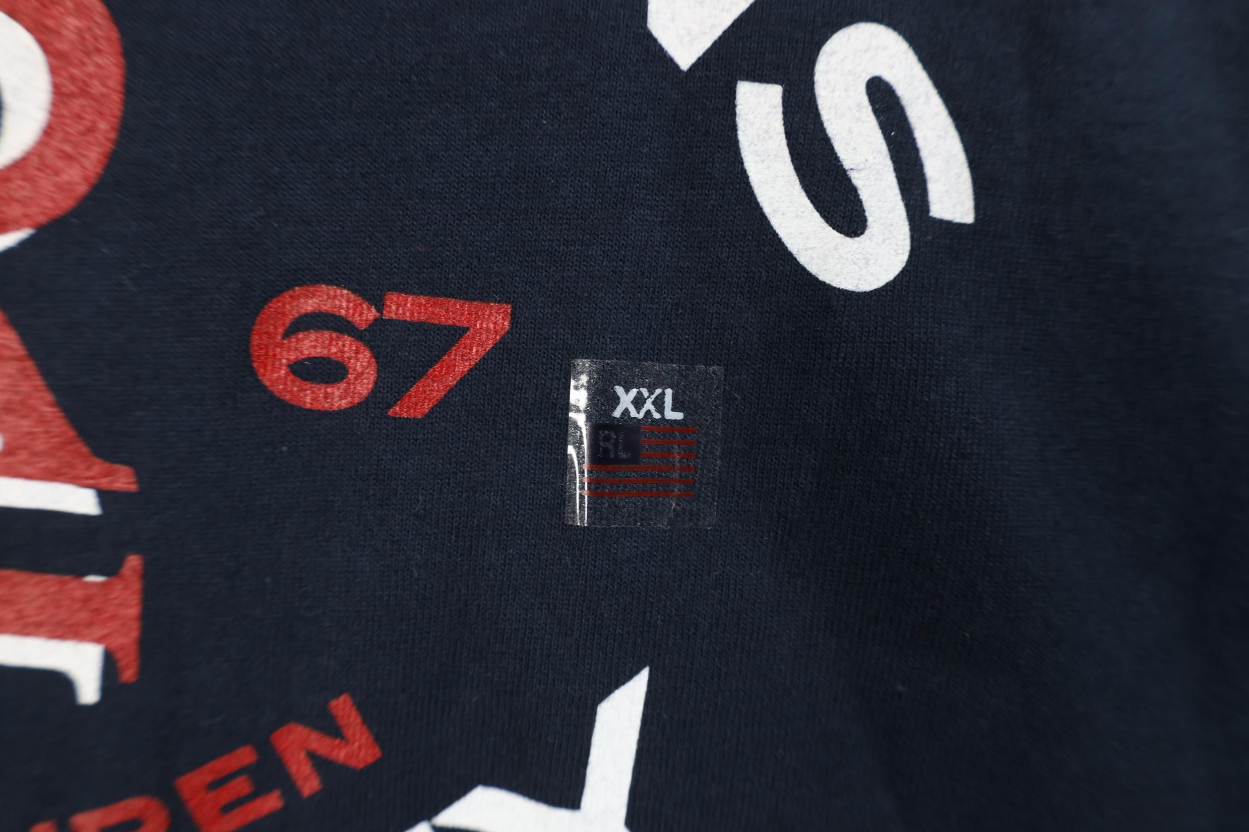 Polo Ralph Lauren Deadstock Vintage 90s Ralph Lauren Monogram T-Shirt Blue Size US XXL / EU 58 / 5 - 7 Thumbnail