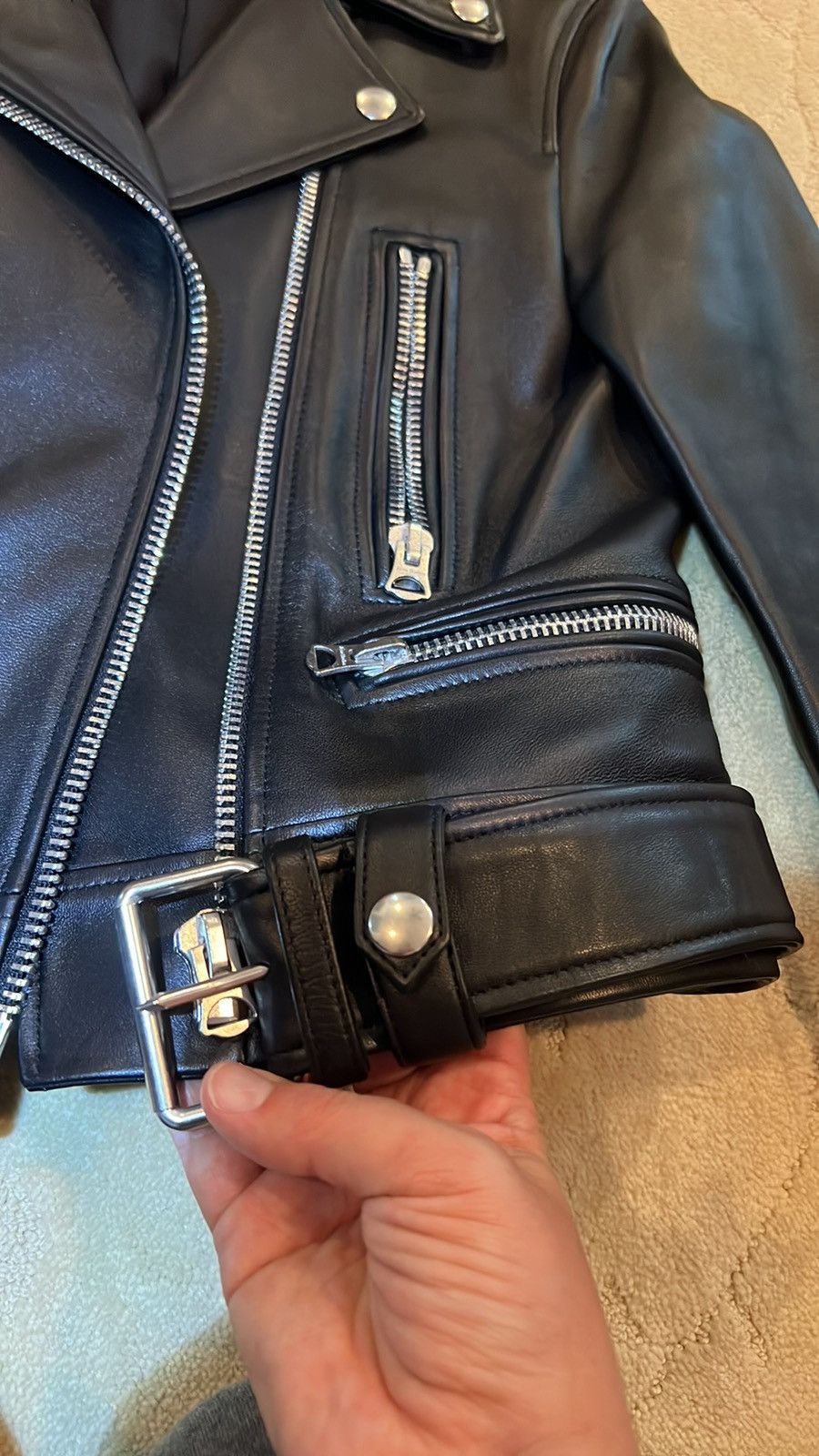 Acne Studios Acne Studios Cropped biker jacket black 34 NWOT Size XXS / US 00 / IT 34 - 5 Thumbnail