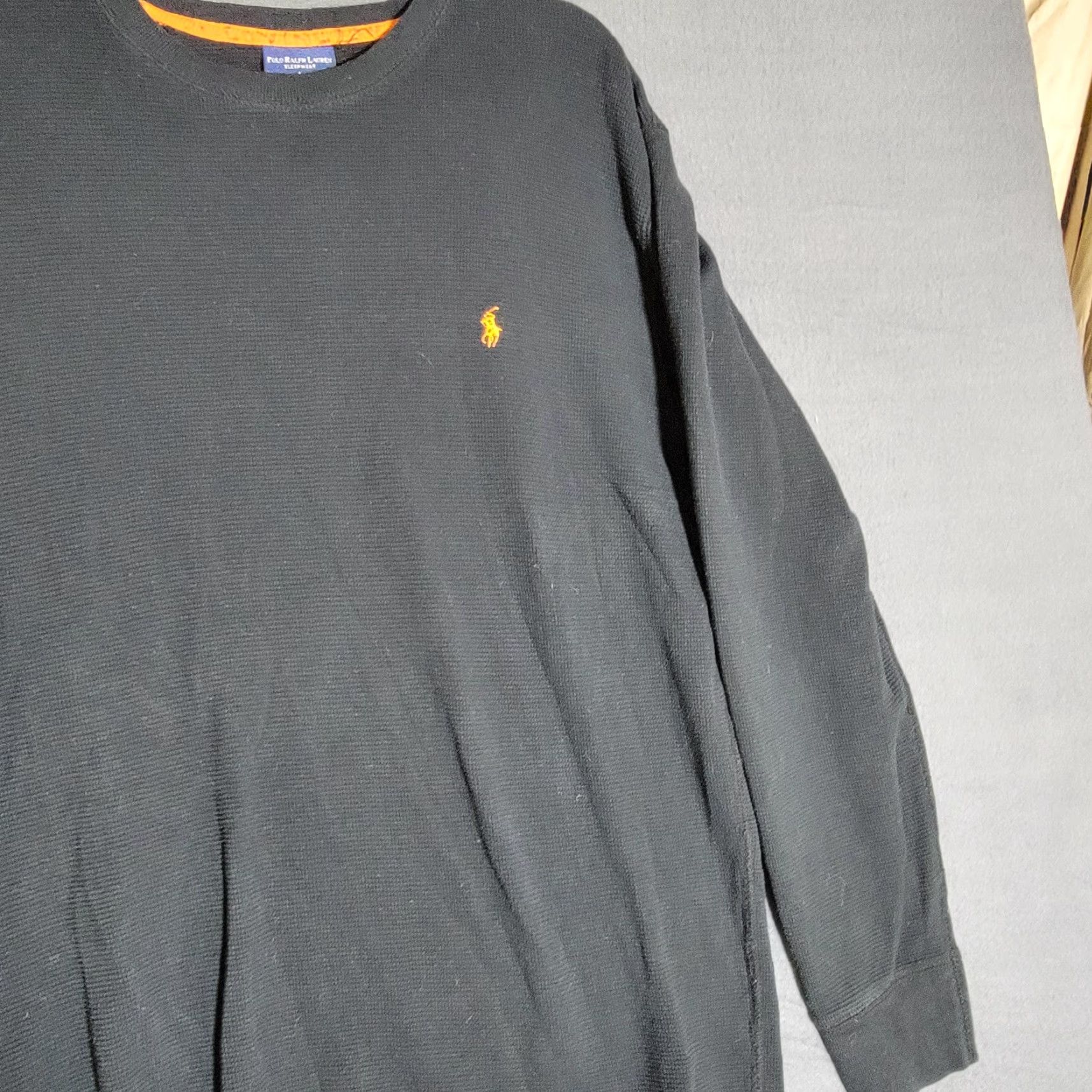 Polo Ralph Lauren POLO Ralph Lauren Sleepwear Mens Large Long Sleeve Pullover Shirt Black Thermal Size US L / EU 52-54 / 3 - 5 Thumbnail