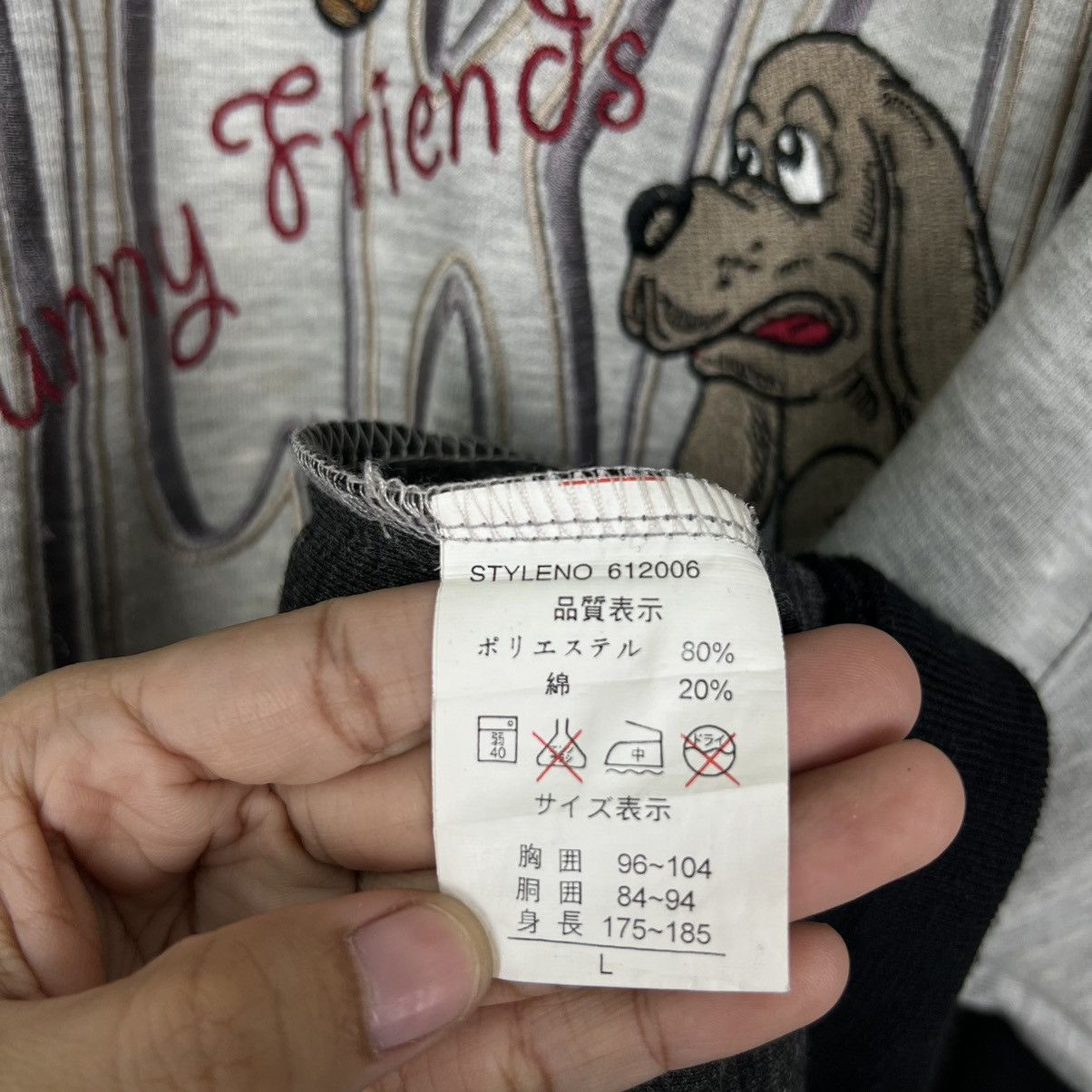 Japanese Brand 🔥 CALRO VALENTINO EMBROIDERY BIG LOGO SWEAT JUMPER Size US L / EU 52-54 / 3 - 10 Thumbnail