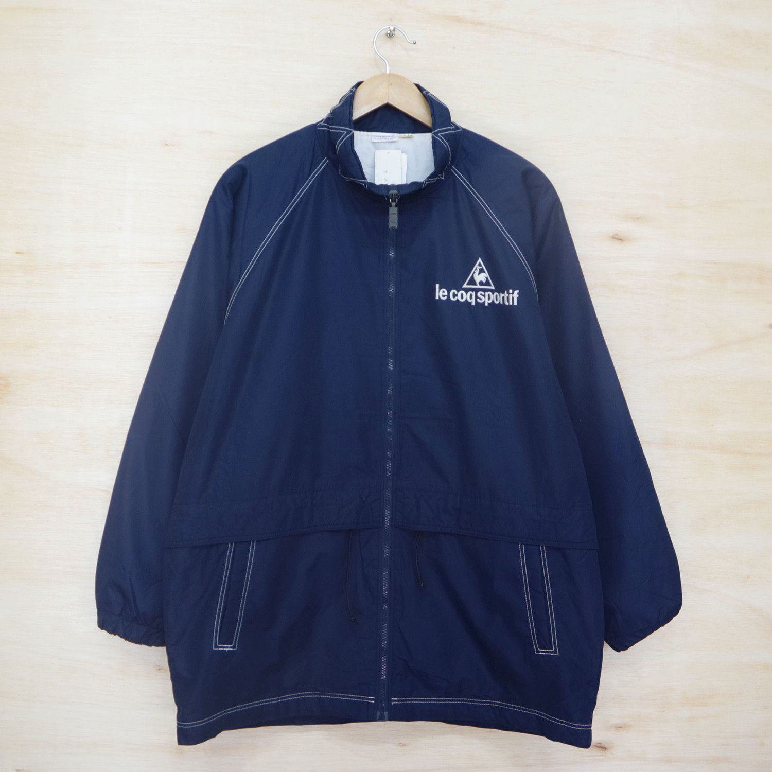 LE COQ Sportif Big Logo Embroidered Windbreaker Jacket