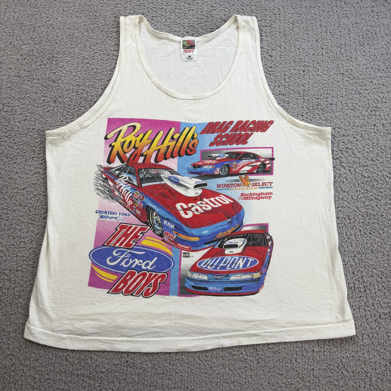 Other Vintage 90s Roy Hill Drag Racing Tank Top XL Made in USA Size US XL / EU 56 / 4 - 1 Thumbnail