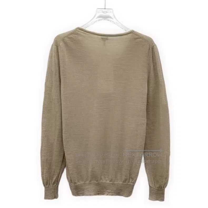 Loewe Loewe Brown Cashmere Logo Embroidered Crew Neck Long Sleev Size S / US 4 / IT 40 - 2 Thumbnail
