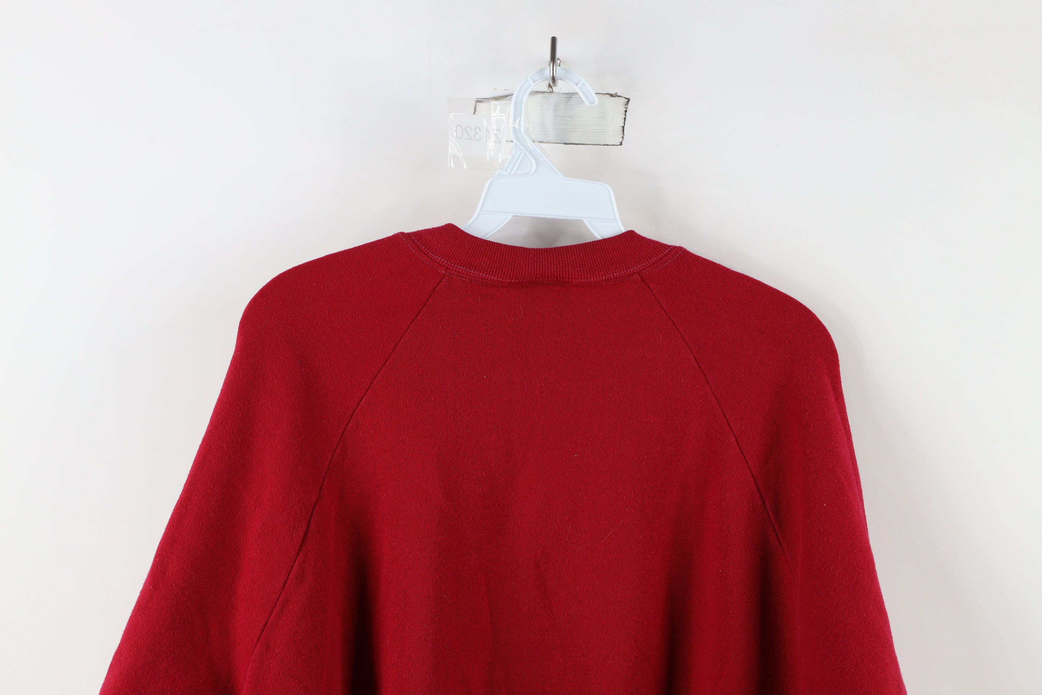 Vintage Vintage 70s Streetwear Blank Crewneck Sweatshirt Red USA Size L / US 10 / IT 46 - 11 Thumbnail