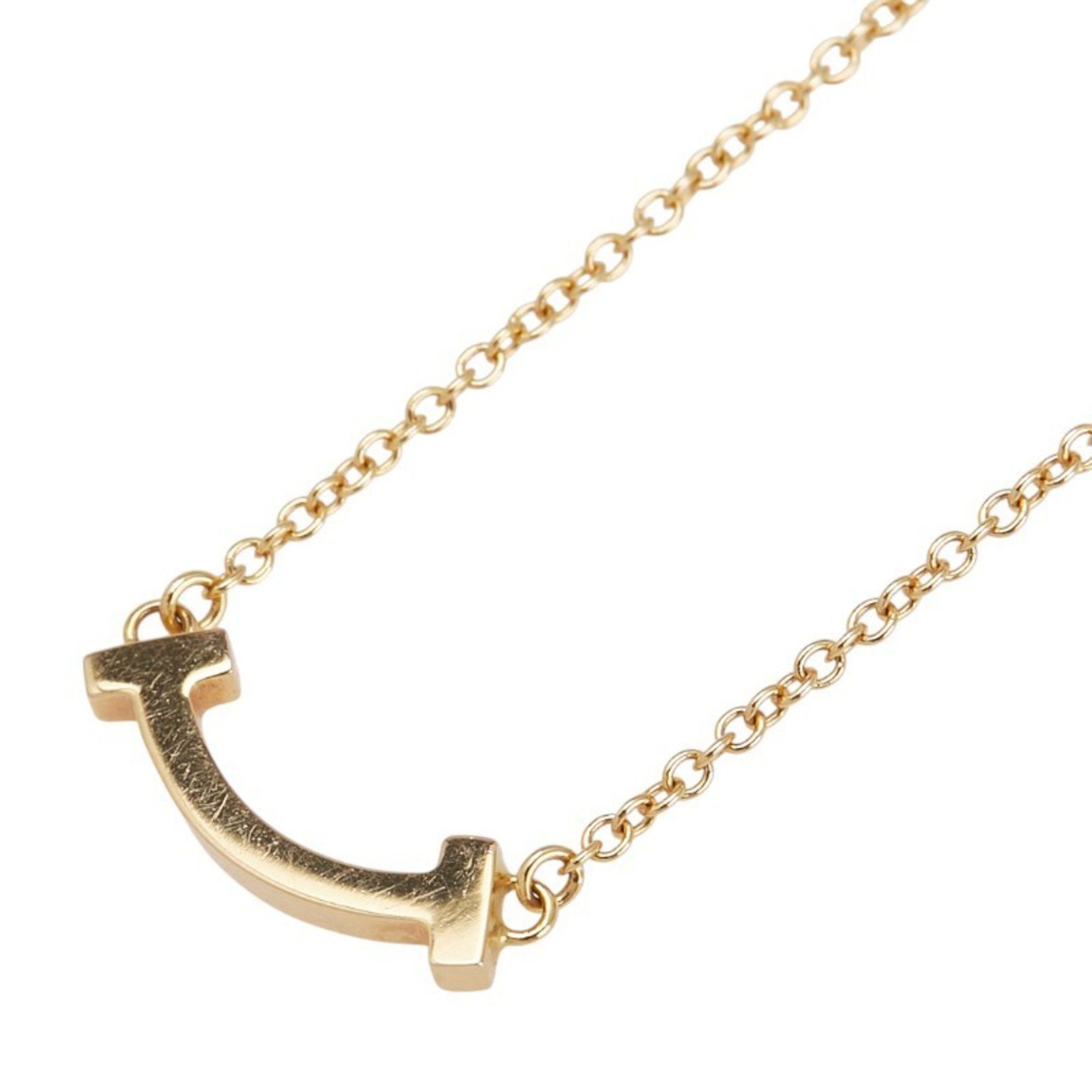 Tiffany T Smile Mini Necklace in 18K Yellow Gold for Women TIFFANY & Co.