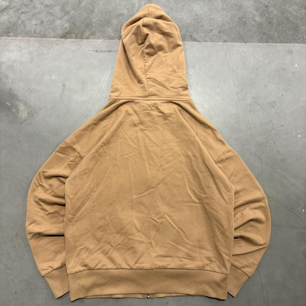 Vintage Crazy Vintage Y2K/2000s Blank Brown Khaki Zipup Hoodie! Size US M / EU 48-50 / 2 - 2 Thumbnail