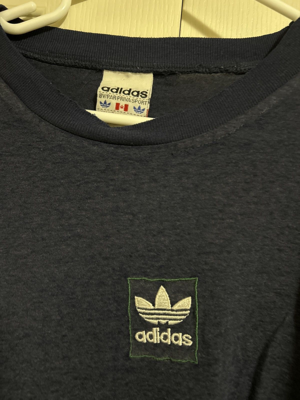 Adidas × Vintage Vintage 80s Adidas 3 stripe t shirt Size US XL / EU 56 / 4 - 3 Thumbnail