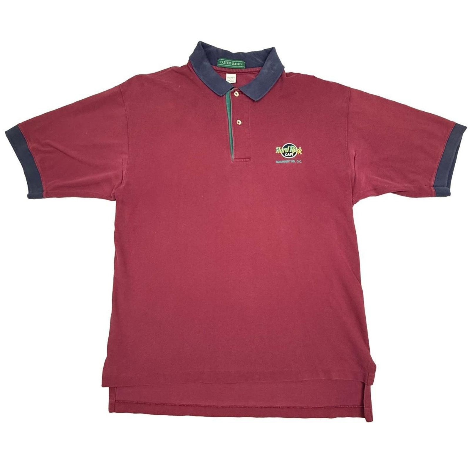 Hard Rock Cafe Vintage Hard Rock Cafe Polo Shirt Washington DC Large USA 90 Size US L / EU 52-54 / 3 - 1 Thumbnail
