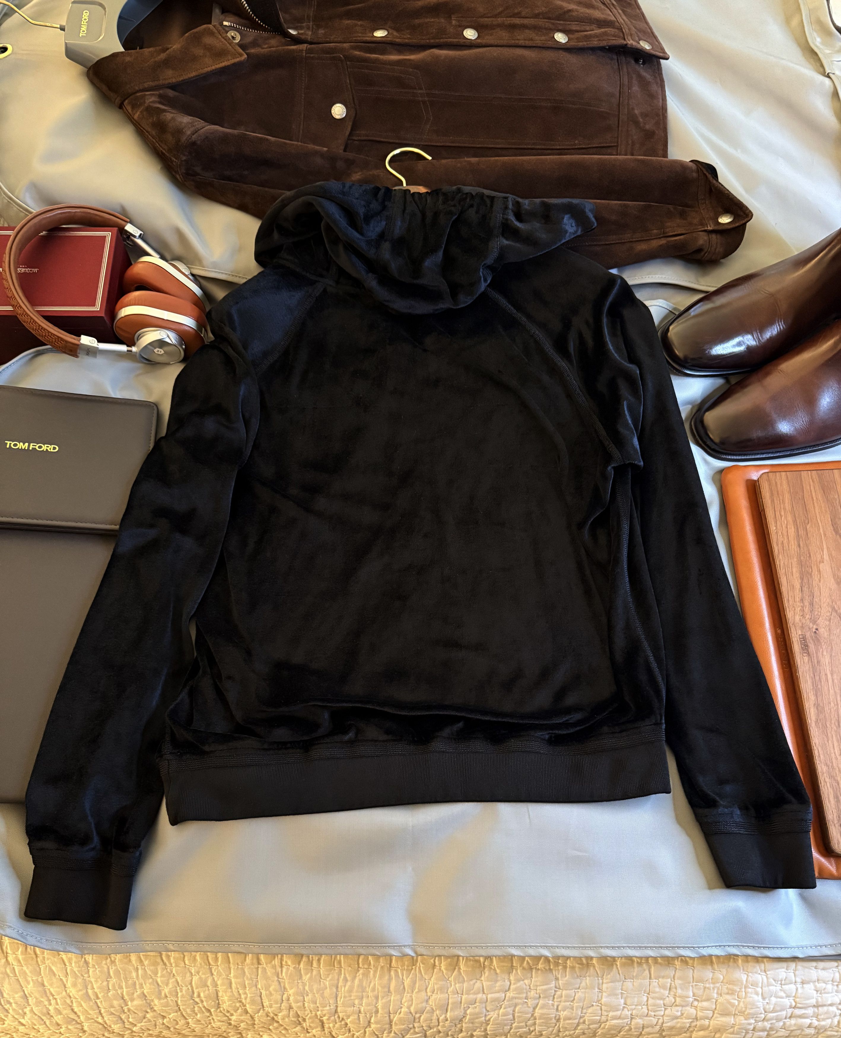 Tom Ford Best Dressed $1,850 w/Tax Leather Accents Double Zip Hoodie Size US M / EU 48-50 / 2 - 17 Thumbnail