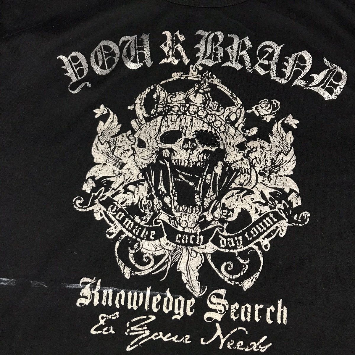 Japanese Brand SKULL PUNK BLACK TSHIRT Size US L / EU 52-54 / 3 - 3 Thumbnail
