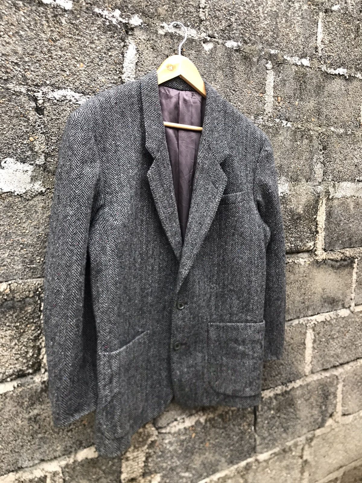 Kenzo ⚡️Vintage Kenzo Wool Herringbone Single Breasted Blazer Size 38S - 2 Thumbnail