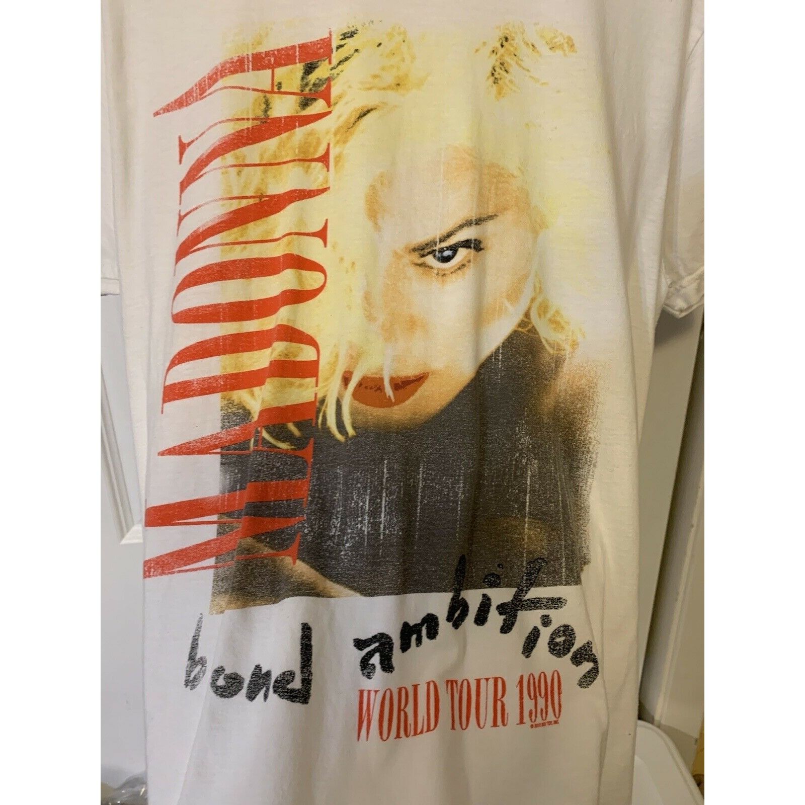 Other Madonna Vintage 1990 Blond Ambition Tour White T-Shirt Sz L Size US L / EU 52-54 / 3 - 1 Thumbnail