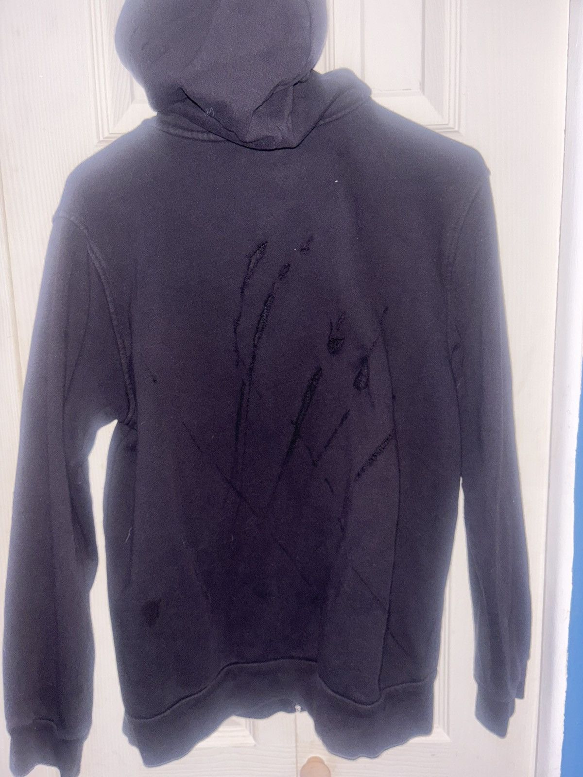 Japanese Brand distressed black zipup hoodie Size US M / EU 48-50 / 2 - 2 Thumbnail