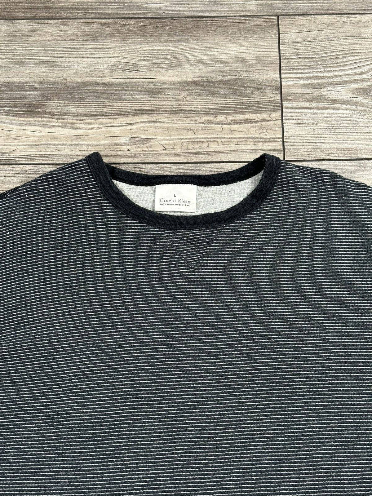 Calvin Klein × Vintage Y2K Calvin Klein Striped Longsleeve Size US L / EU 52-54 / 3 - 3 Thumbnail