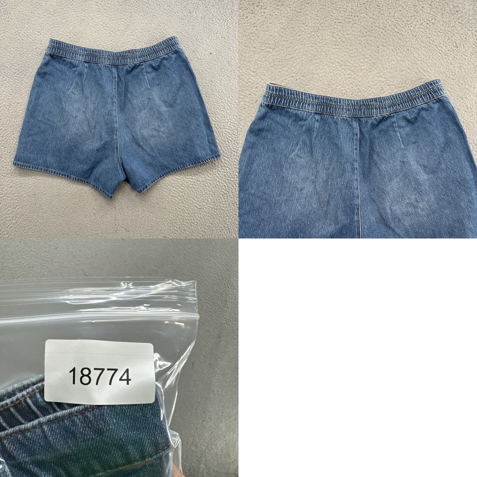 Express Express Super High Rise Elastic Waist Denim Shorts Women L Blue Mom Style Womens Size 36" / US 14 / IT 50 - 8 Thumbnail
