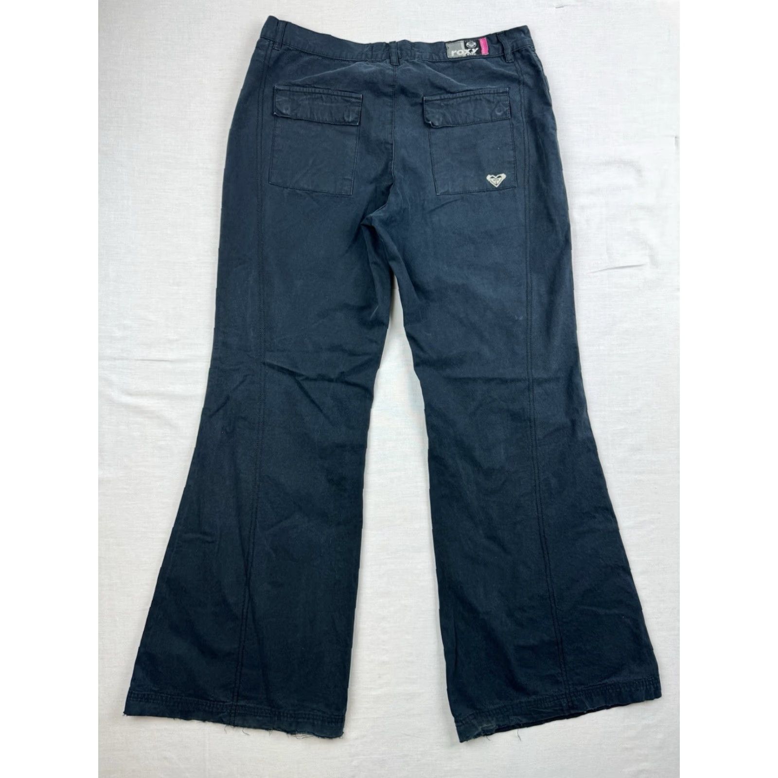 Vintage VINTAGE ROXY Pants Flare Womens 4 Black Punk Y2K Grunge 90s Chino Mens? Size 27" / US 4 / IT 40 - 7 Thumbnail