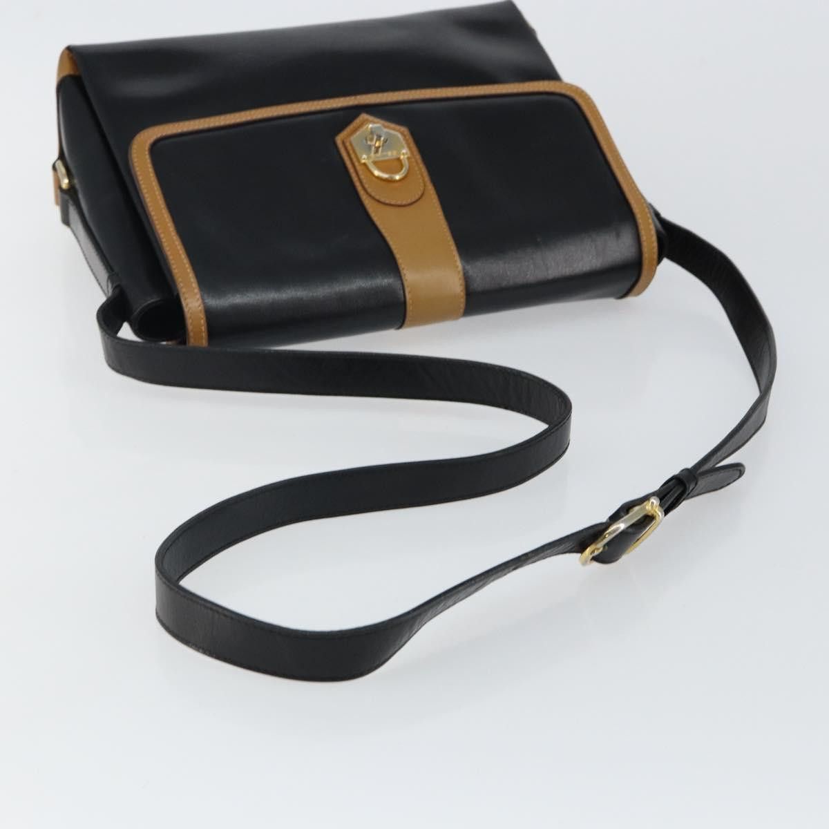 Celine CELINE Shoulder Bag Leather Black Gold Size ONE SIZE - 7 Thumbnail