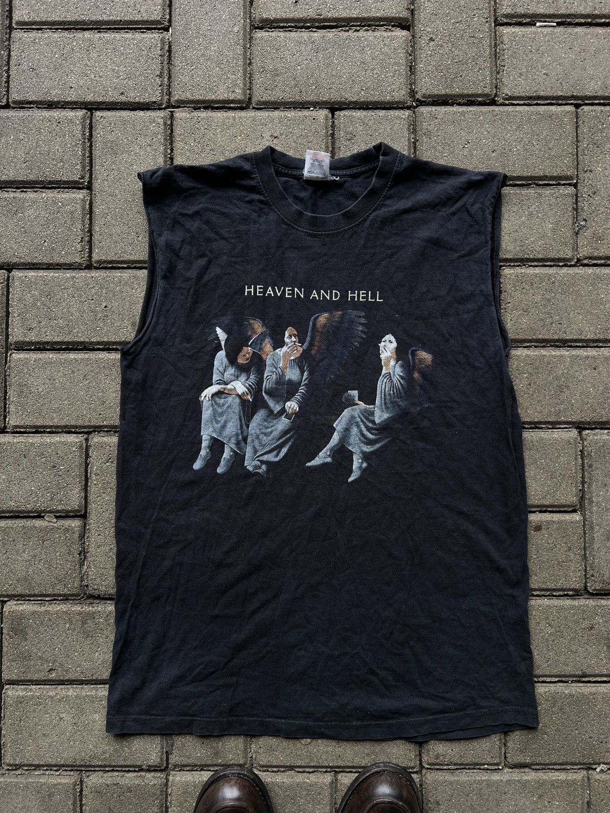 T-shirt Nera Black Sabbath Heaven And Hell – Acquista I Migliori - Foto 6