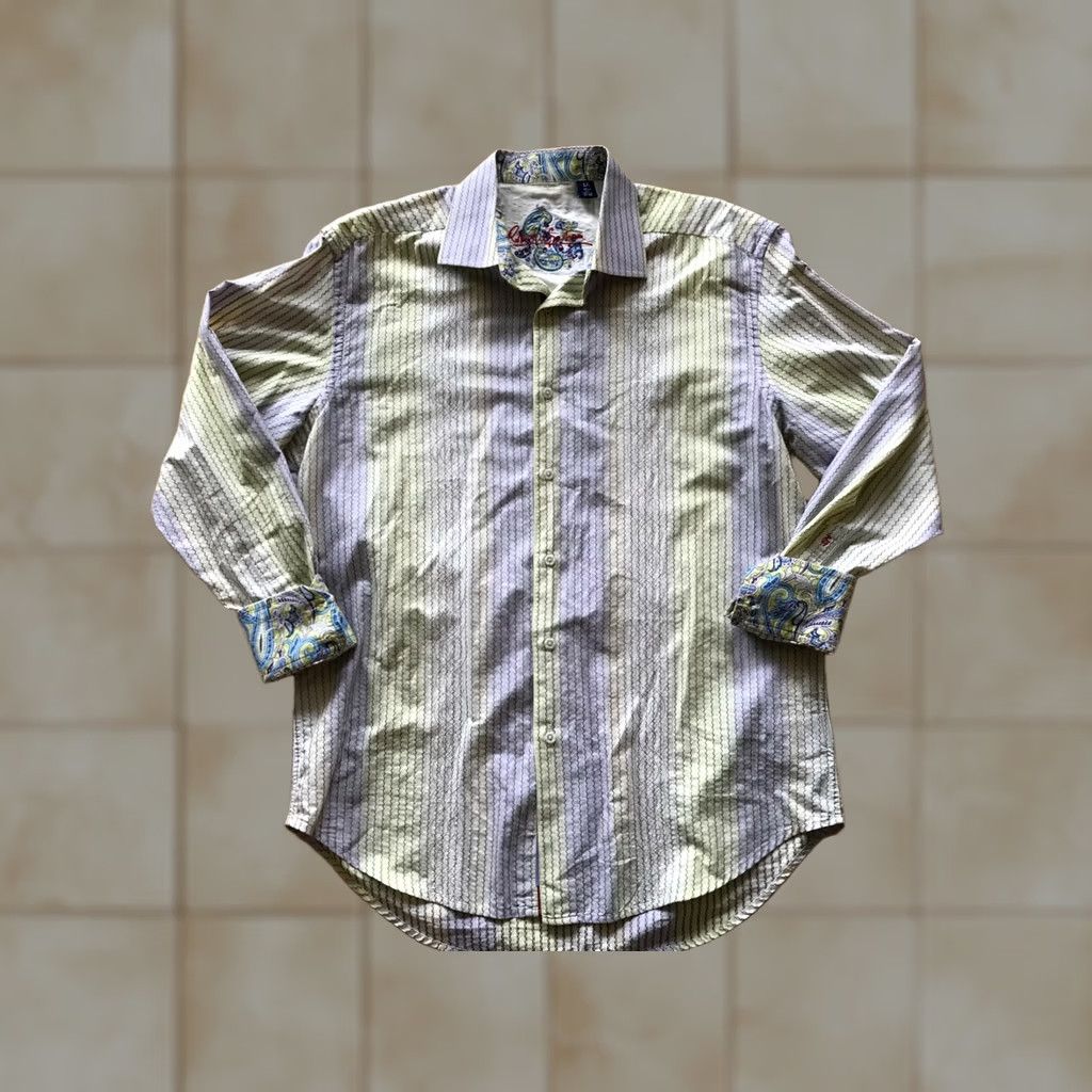 Robert Graham Robert Graham Multicolor Stripe Long Sleeve Shirt Mens Sz L Size US L / EU 52-54 / 3 - 1 Thumbnail