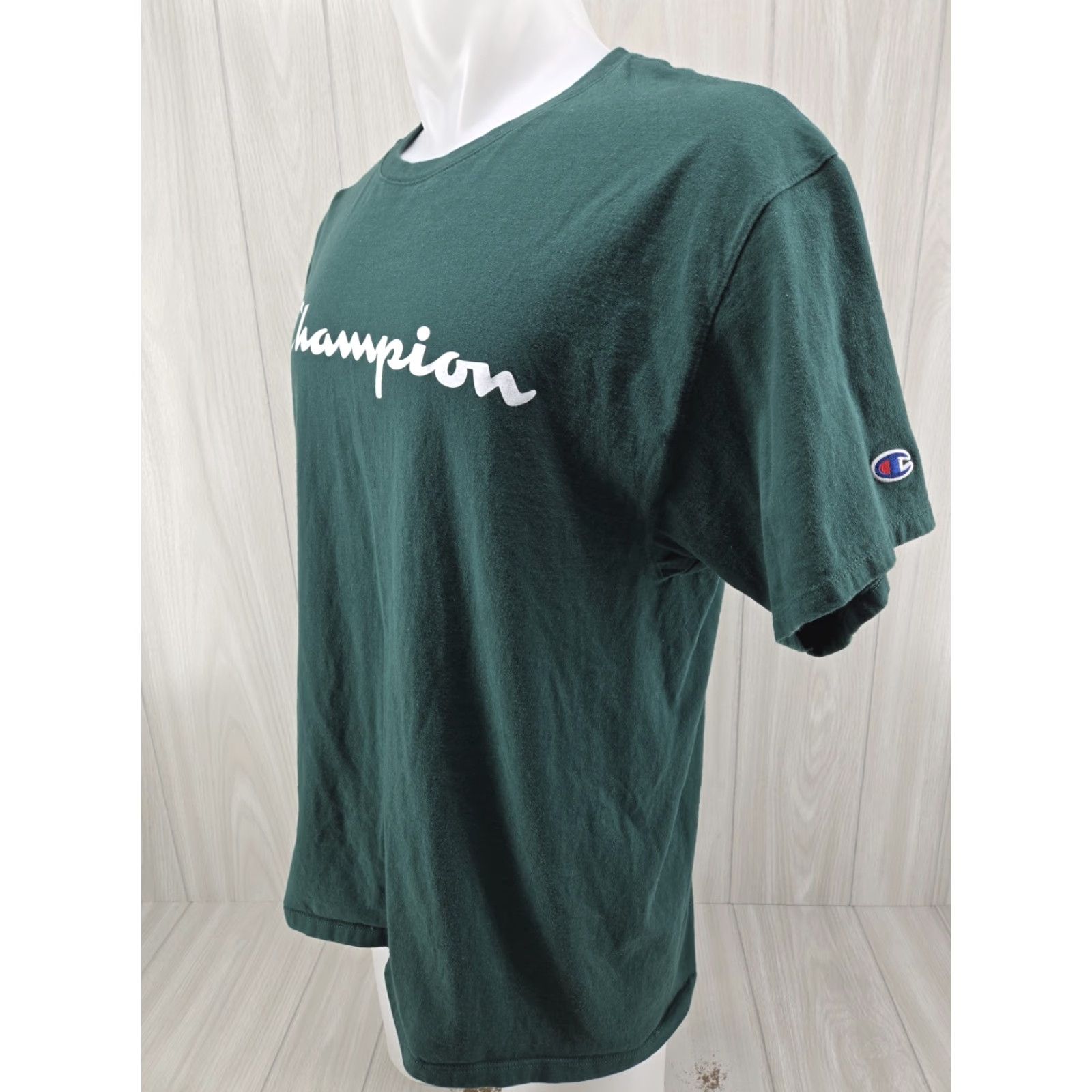 Champion Champion T Shirt Green Short Sleeve Logo Spell Out Men's XL Size US XL / EU 56 / 4 - 4 Thumbnail
