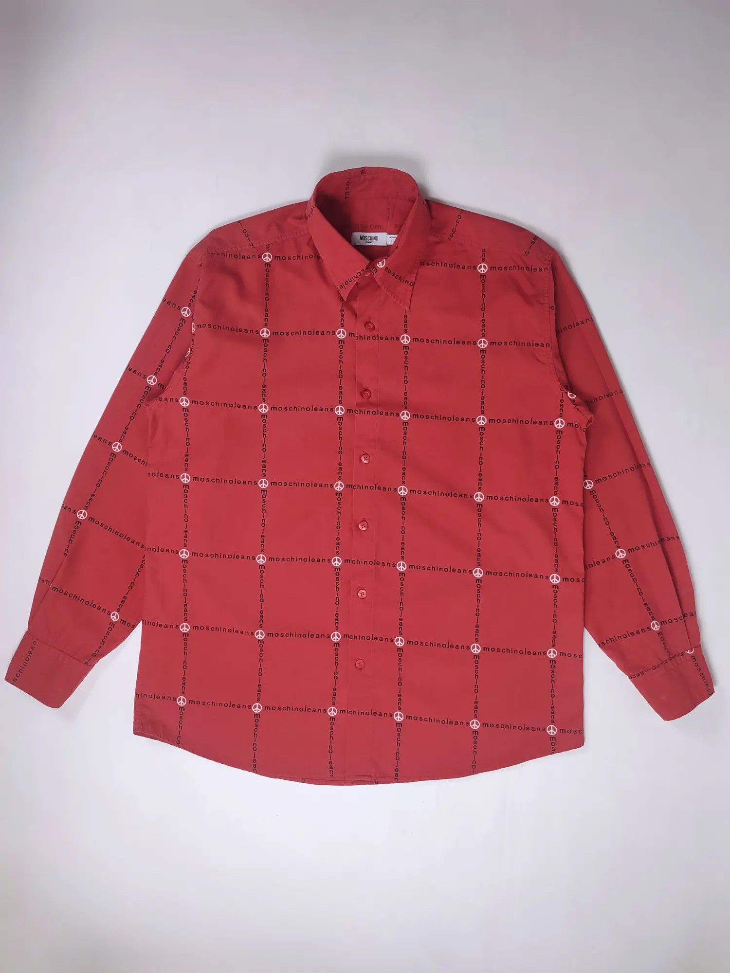 Moschino × Vintage Moschino vintage shirt monogram Size US L / EU 52-54 / 3 - 4 Thumbnail