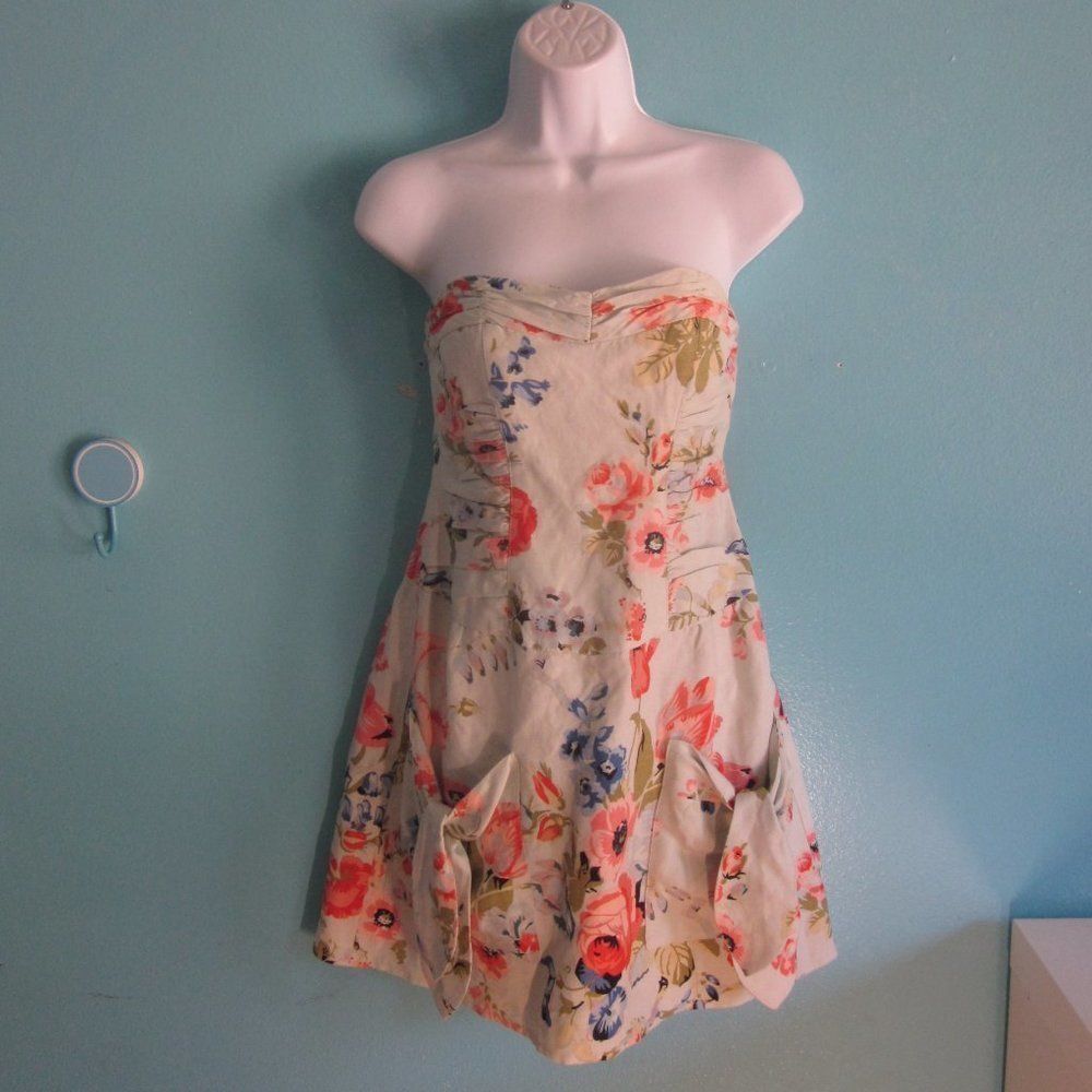 Annette Gortz Nanette Lepore Strapless Garden Party Mini Dress 2 Size XS / US 0-2 / IT 36-38 - 1 Thumbnail