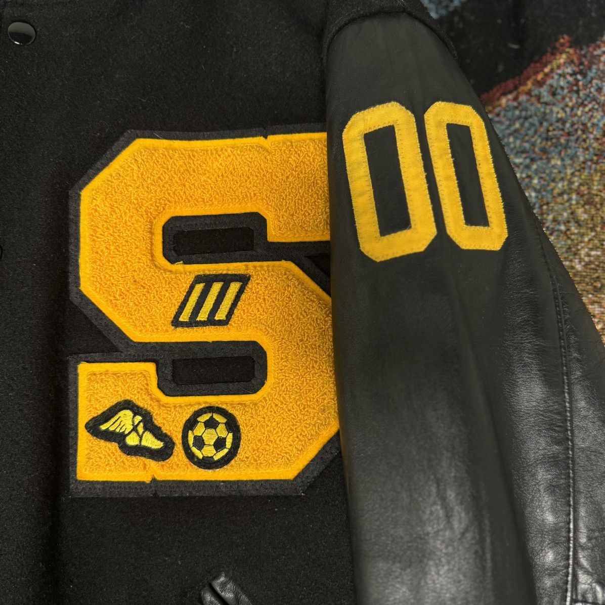 Vintage VINTAGE SOCCER GOALIE BOMBER VARSITY JACKET BLACK Size US XL / EU 56 / 4 - 3 Thumbnail