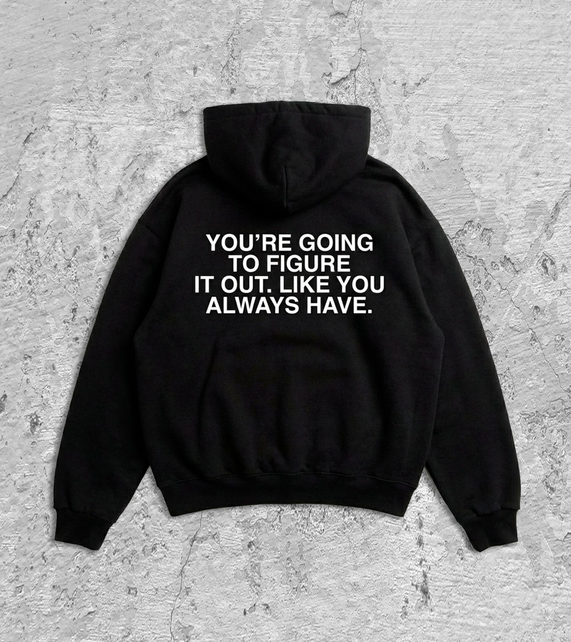 Other We’re Not Really Strangers Hoodie Black Quote Print Size L Size US L / EU 52-54 / 3 - 1 Thumbnail