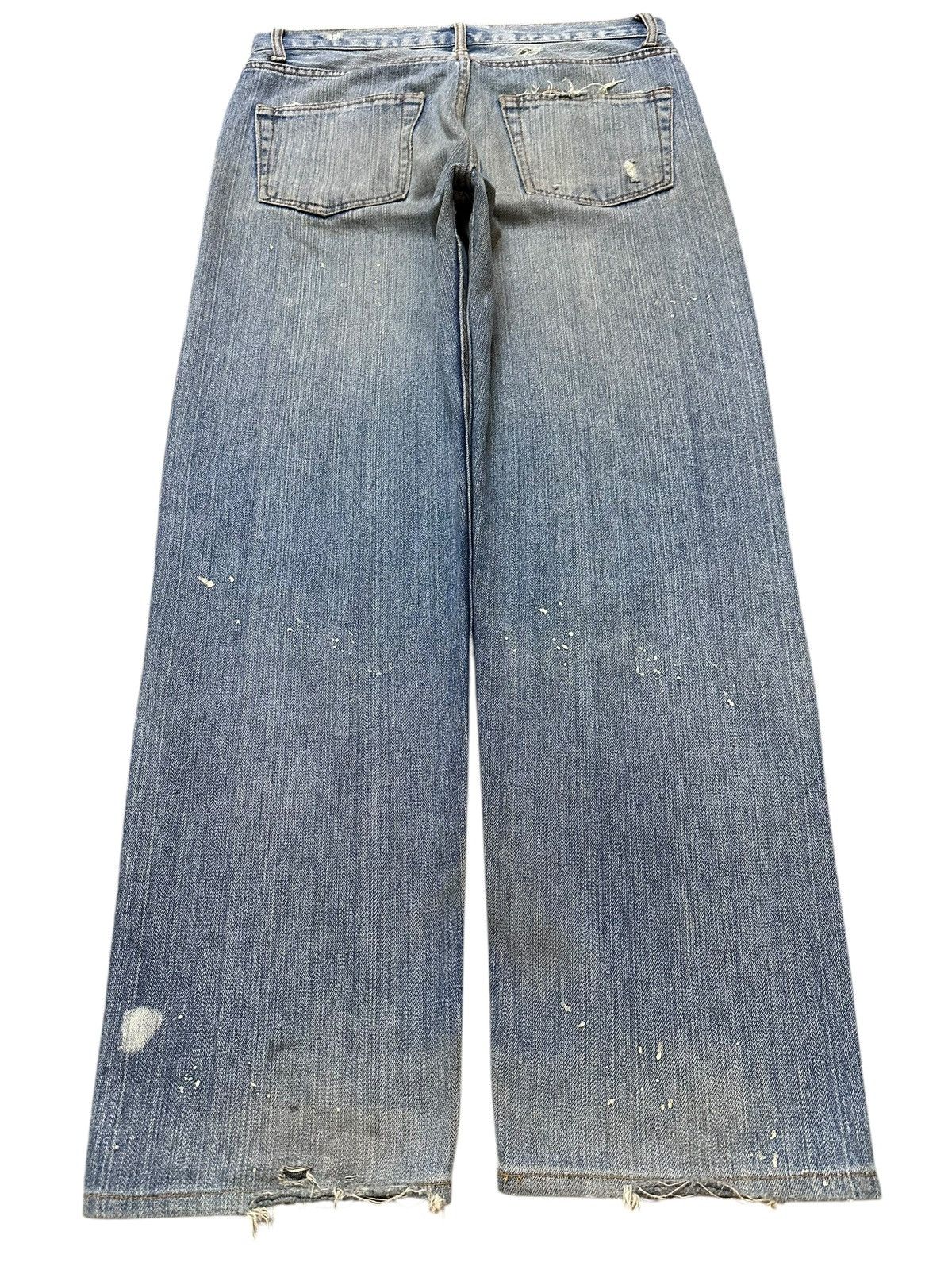 Japanese Brand Vintage Japanese Nylaus Faded Distressed Baggy Jeans Size US 32 / EU 48 - 2 Thumbnail