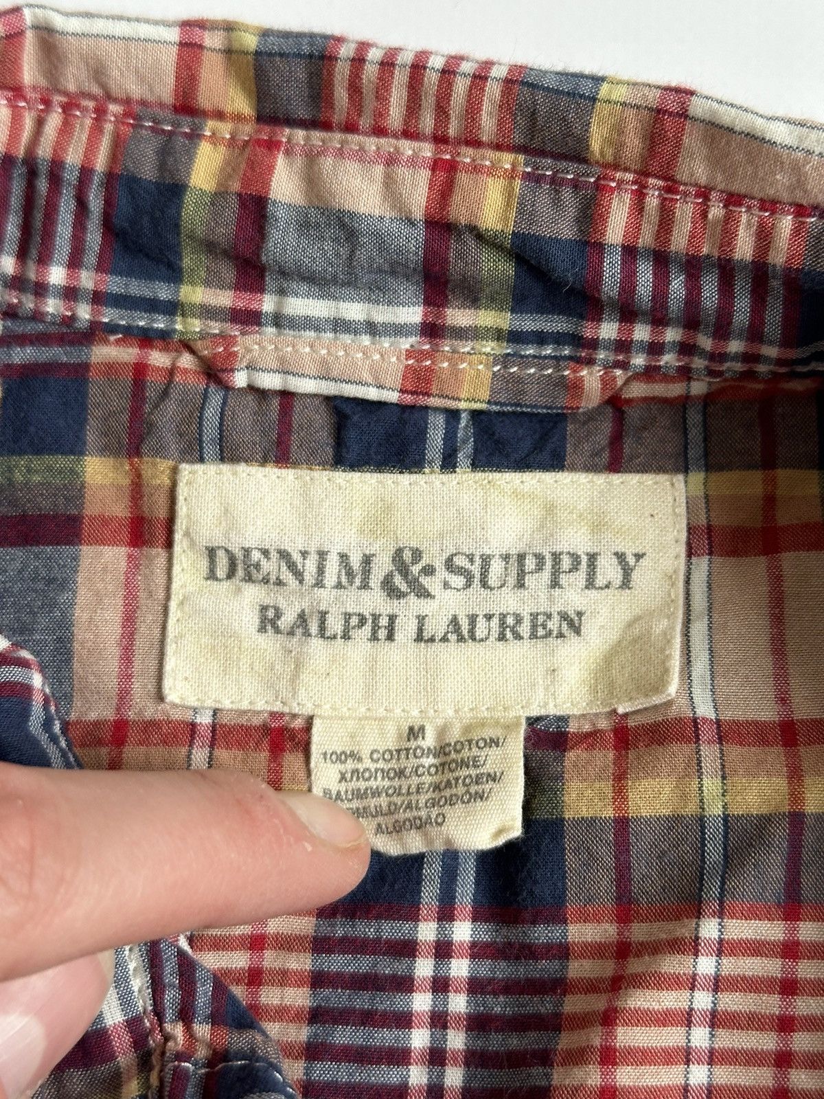Ralph Lauren Ralph Lauren Denim & Supply Check Plaid Short Sleeve Shirt M Size US M / EU 48-50 / 2 - 7 Thumbnail