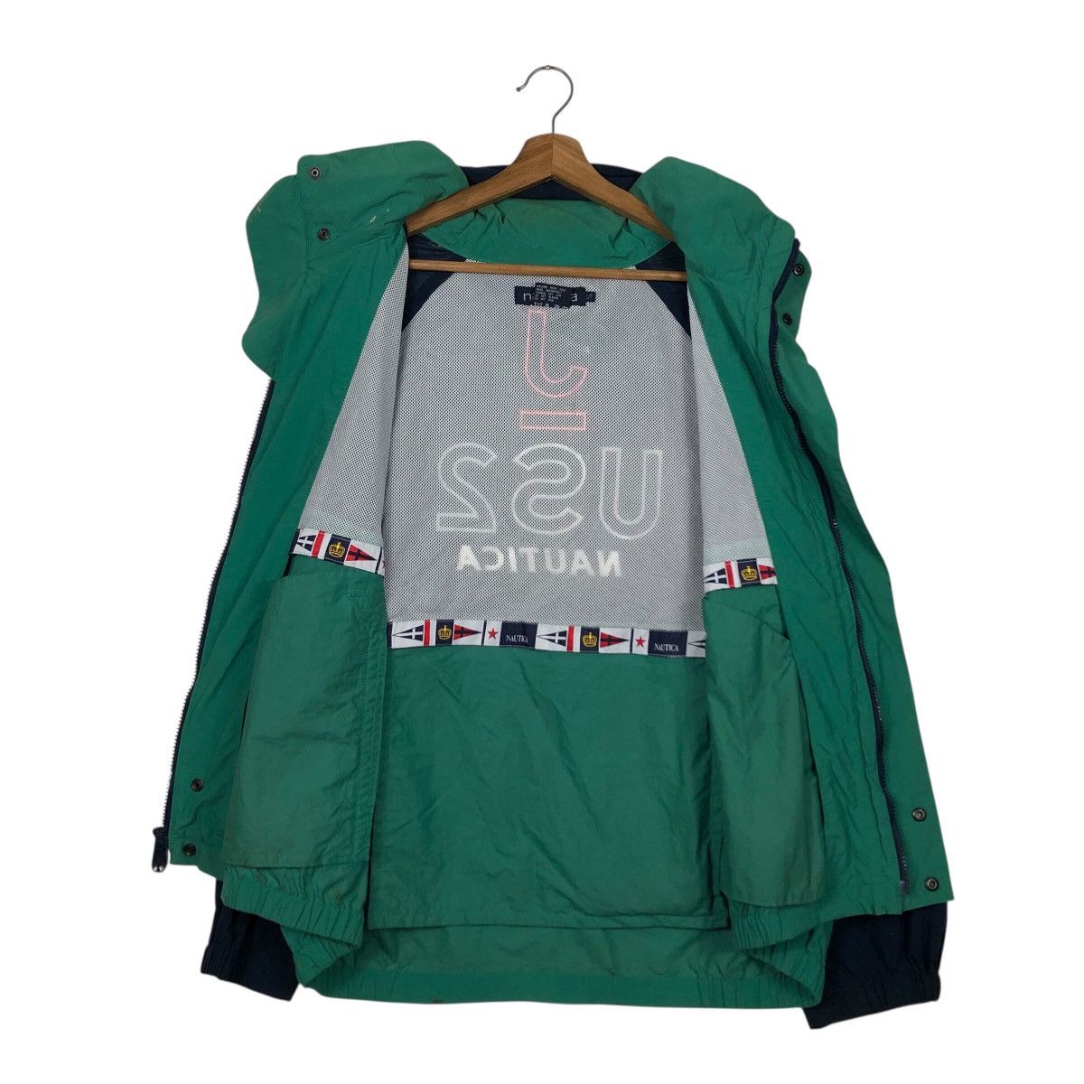 Nautica 📌Vintage Bomber Jacket Nautica Big Logo Back Hit Size US L / EU 52-54 / 3 - 16 Thumbnail