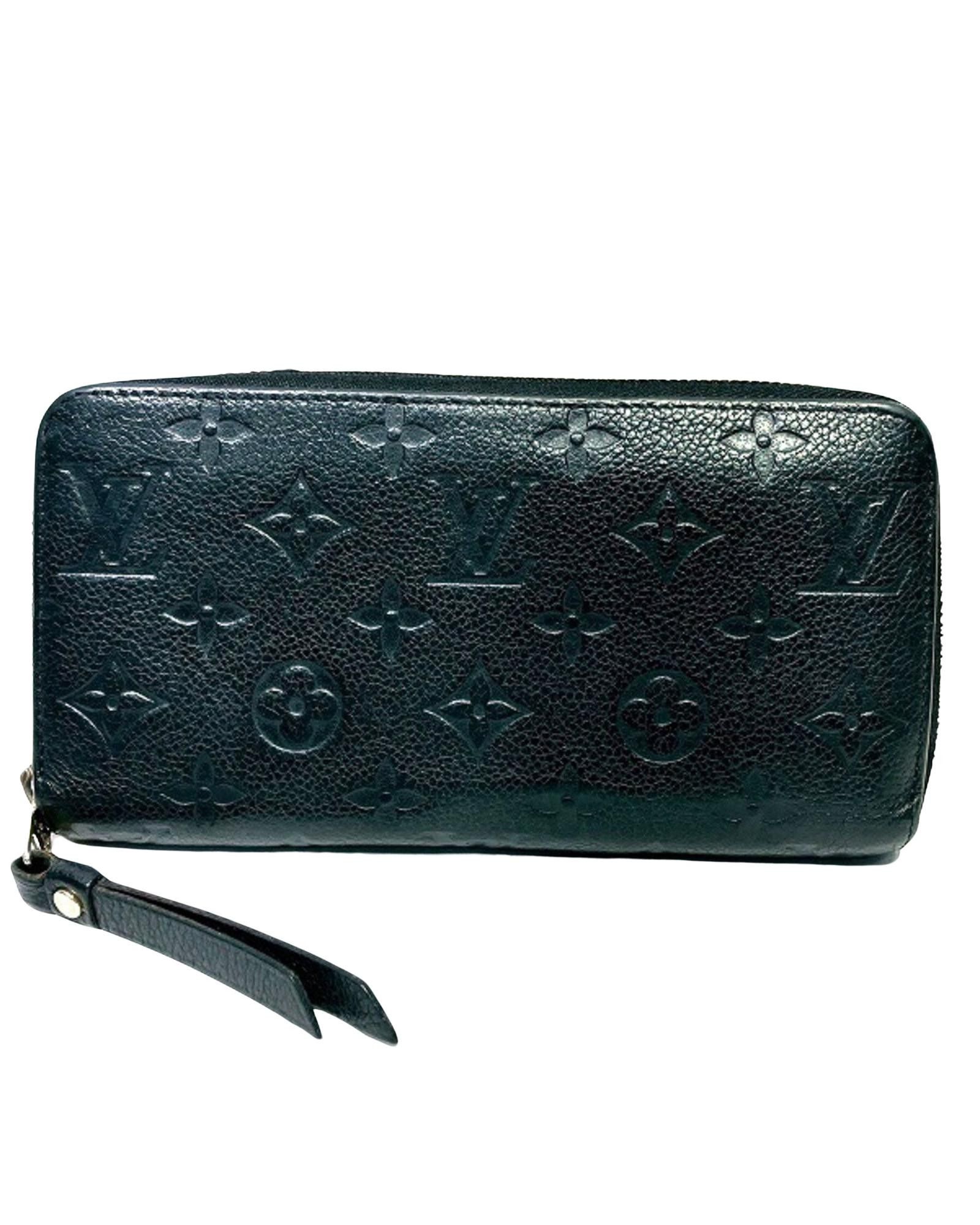 image of Louis Vuitton Sophisticated Leather Bi-Fold Wallet In Timeless Black, Women's