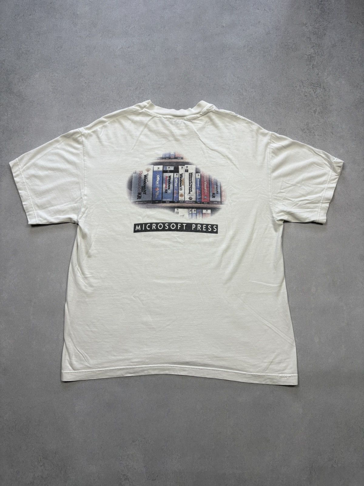 Microsoft Vintage 90s Microsoft Press Windows Start T-Shirt Computer Size US L / EU 52-54 / 3 - 2 Thumbnail