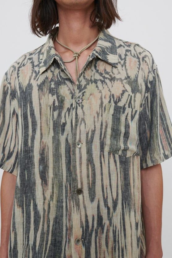 Pre-owned Our Legacy 48/m -hanabi Box Shirt - Cotton/linen In 