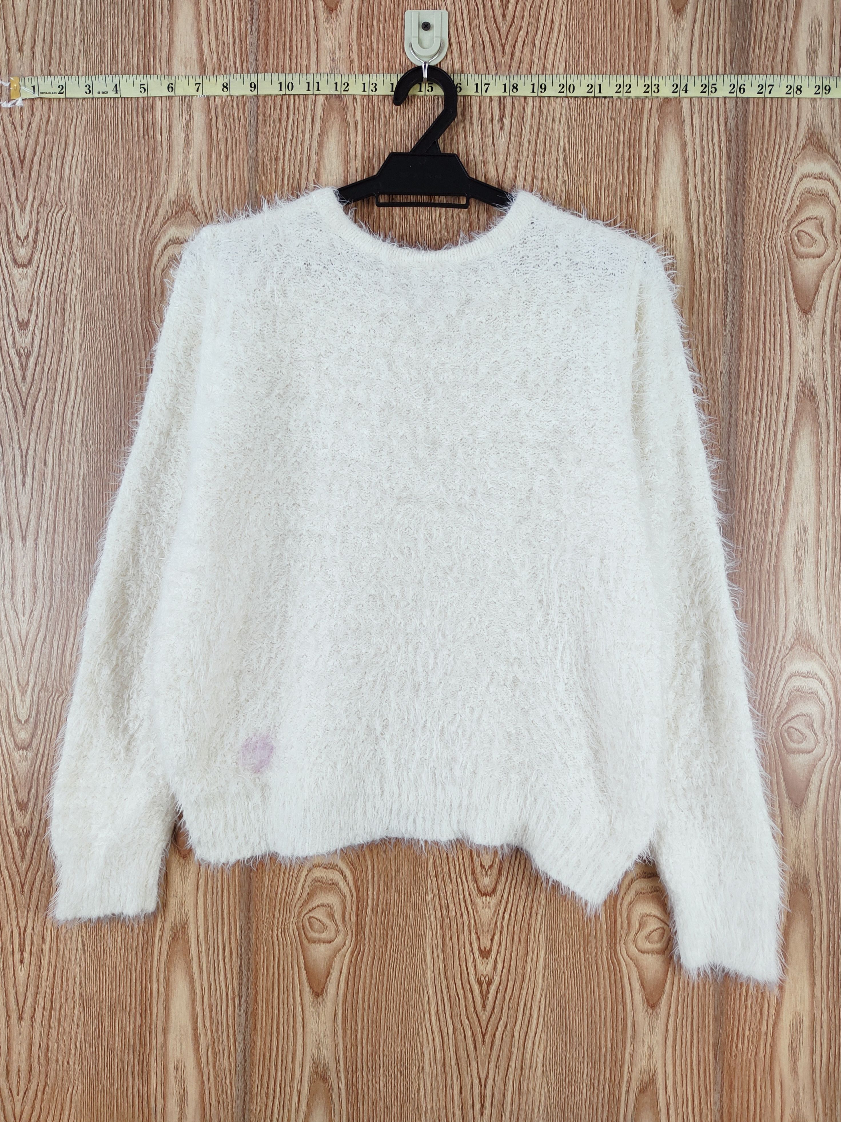 Japanese Brand × Vintage C.o.l.z.a Cream Fur Mohair Knitwear Cardigan Size L / US 10 / IT 46 - 7 Thumbnail
