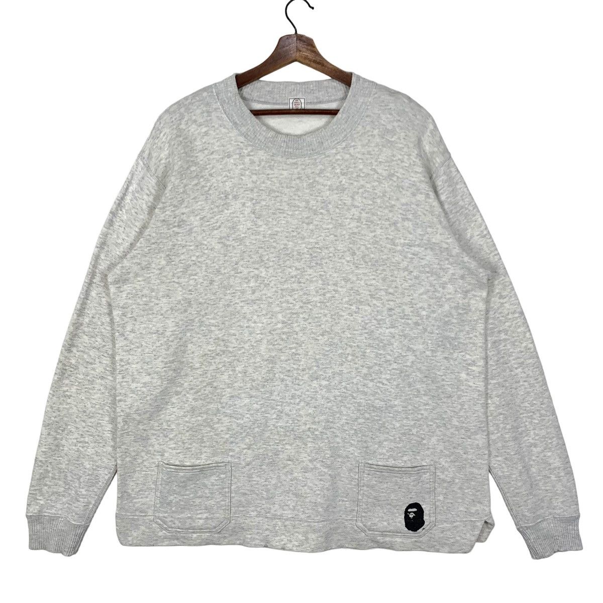 Bape Ape Shall Never Kill Ape Double Pocket Crewneck Sweatshirt Size US XL / EU 56 / 4 - 1 Thumbnail