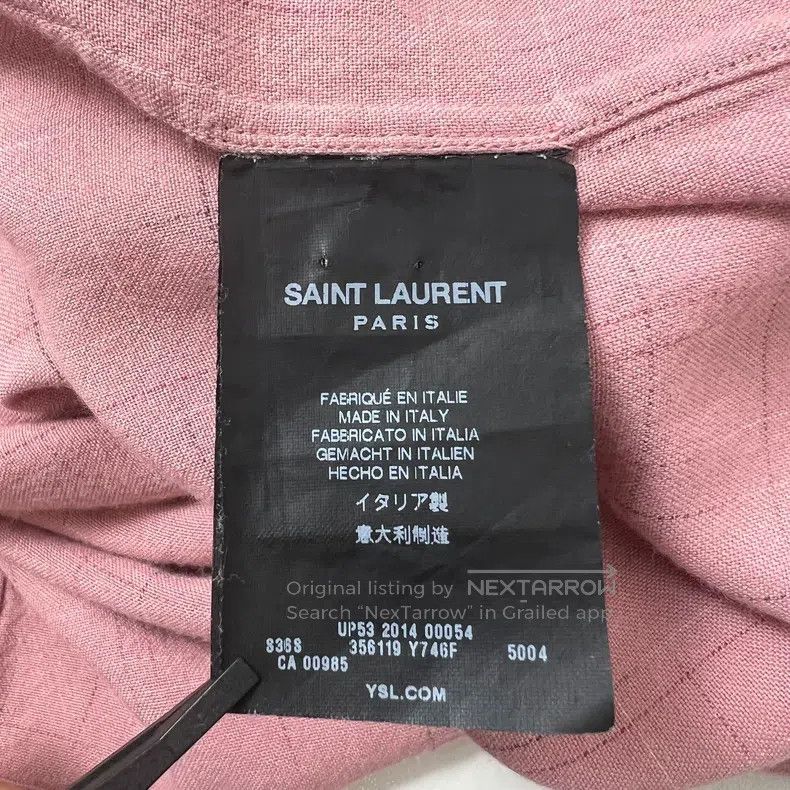 Saint Laurent Paris Saint Laurent Paris Pink Bamboo Pattern Shirt Size XS / US 0-2 / IT 36-38 - 5 Thumbnail