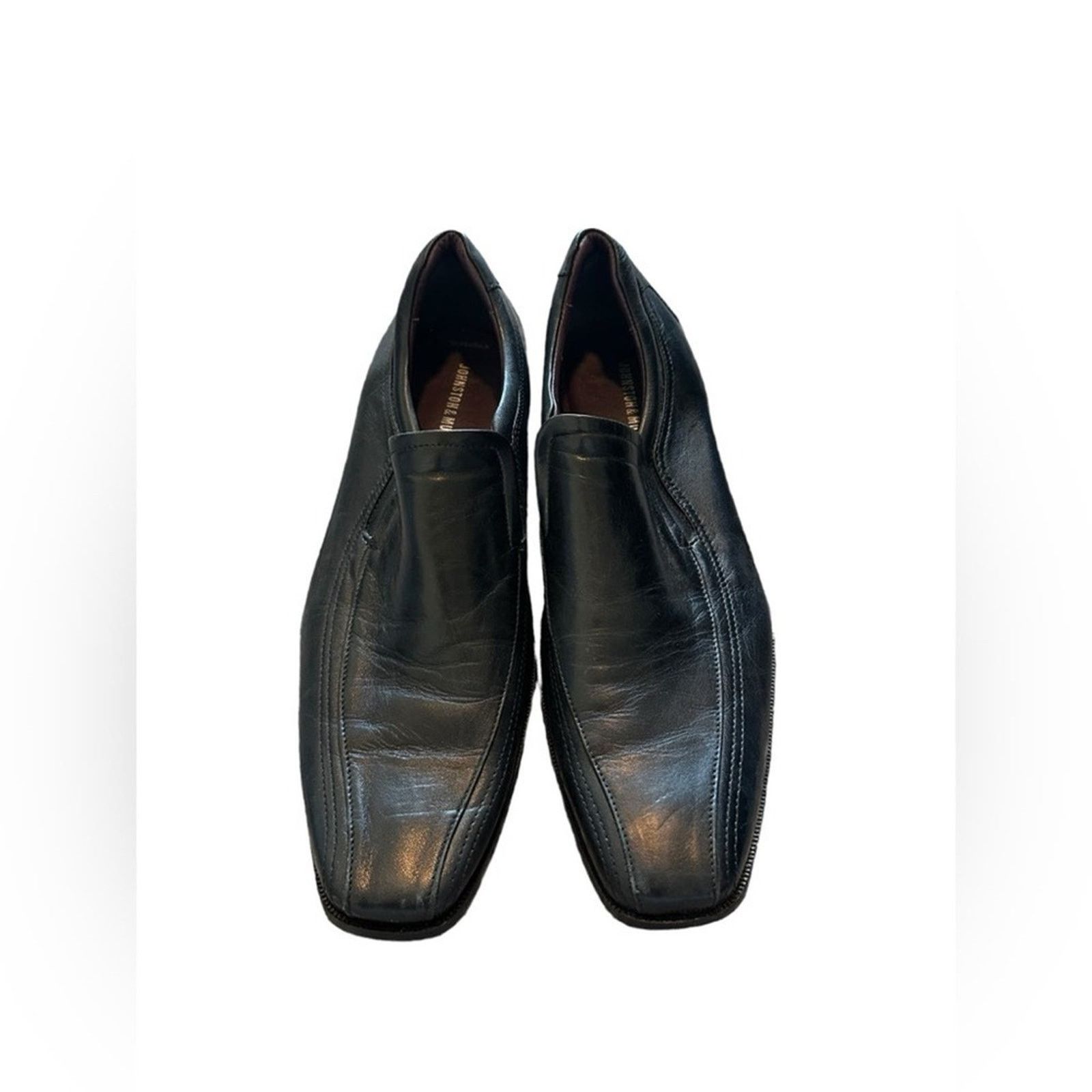 Johnston & Murphy Johnston & Murphy Men's Black Leather Dress Shoes Size 11.5 Size US 11.5 / EU 44-45 - 2 Thumbnail