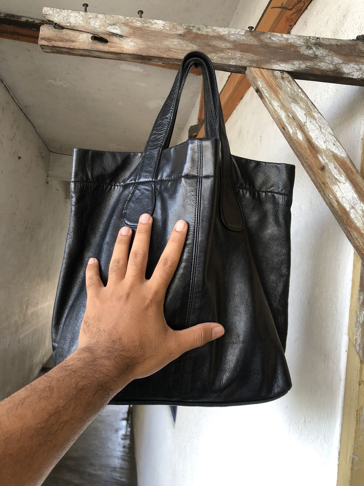 Yohji Yamamoto Nice❗️Ys Yohji Yamamoto Leather Tote Bag Mini Size ONE SIZE - 4 Thumbnail