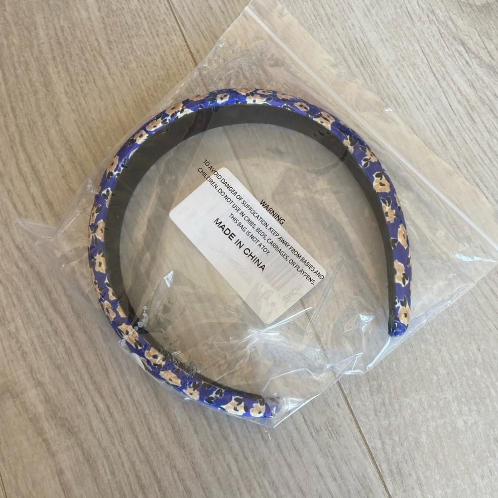 Ann Taylor Ann Taylor Blue Floral Padded Headband Size ONE SIZE - 1 Thumbnail