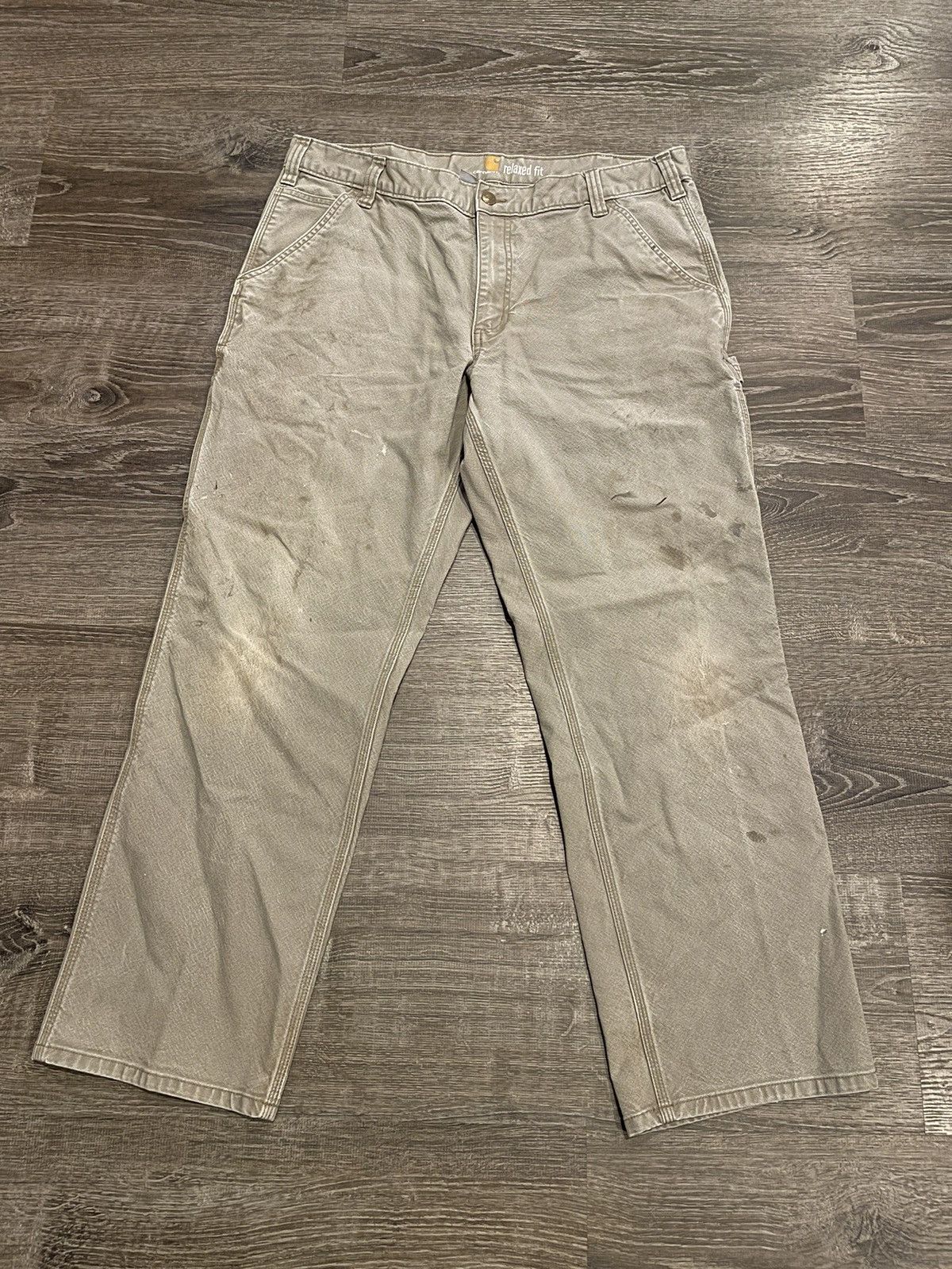 Carhartt × Vintage Vintage Carhartt Carpenter Pants Canvas Dungaree Distressed Size US 36 / EU 52 - 1 Thumbnail