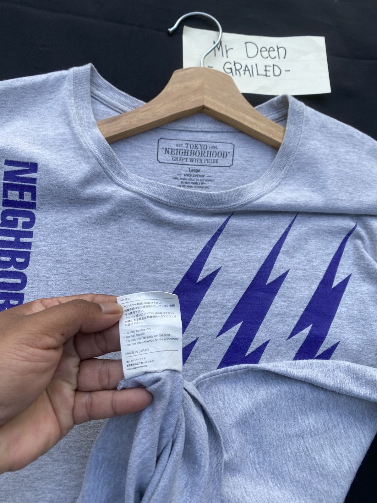 Neighborhood Rare Neighborhood Familia Japanese Brand Grey Tshirt Size US L / EU 52-54 / 3 - 15 Thumbnail
