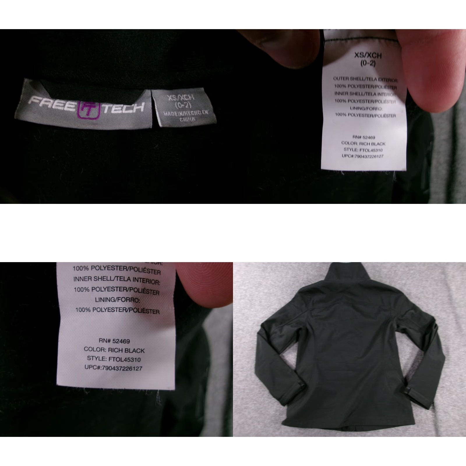 Vintage Free Tech Jacket XS Women Black Full Zip Pocket Outdoor Hiking Camp Outdoor Size XS / US 0-2 / IT 36-38 - 8 Thumbnail